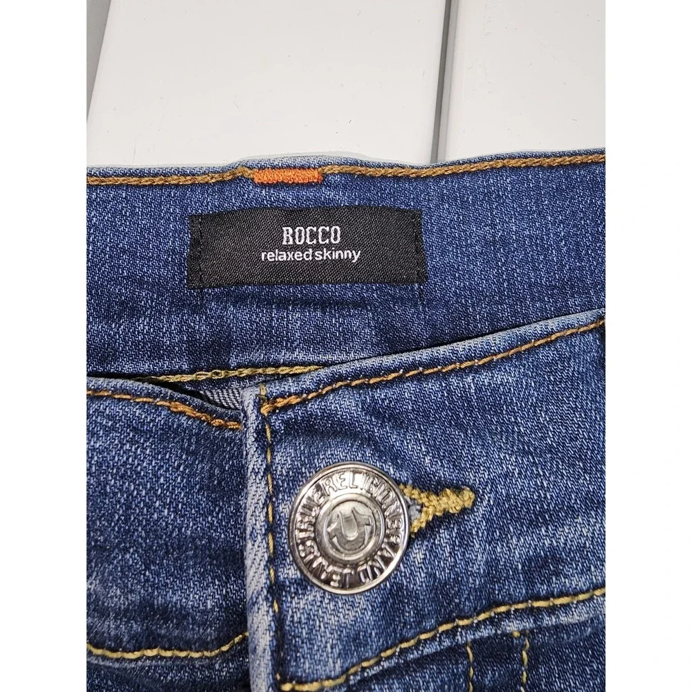 True Religion Men's Geno Slim Fit Straight Jeans, Size 34x32 Y2k